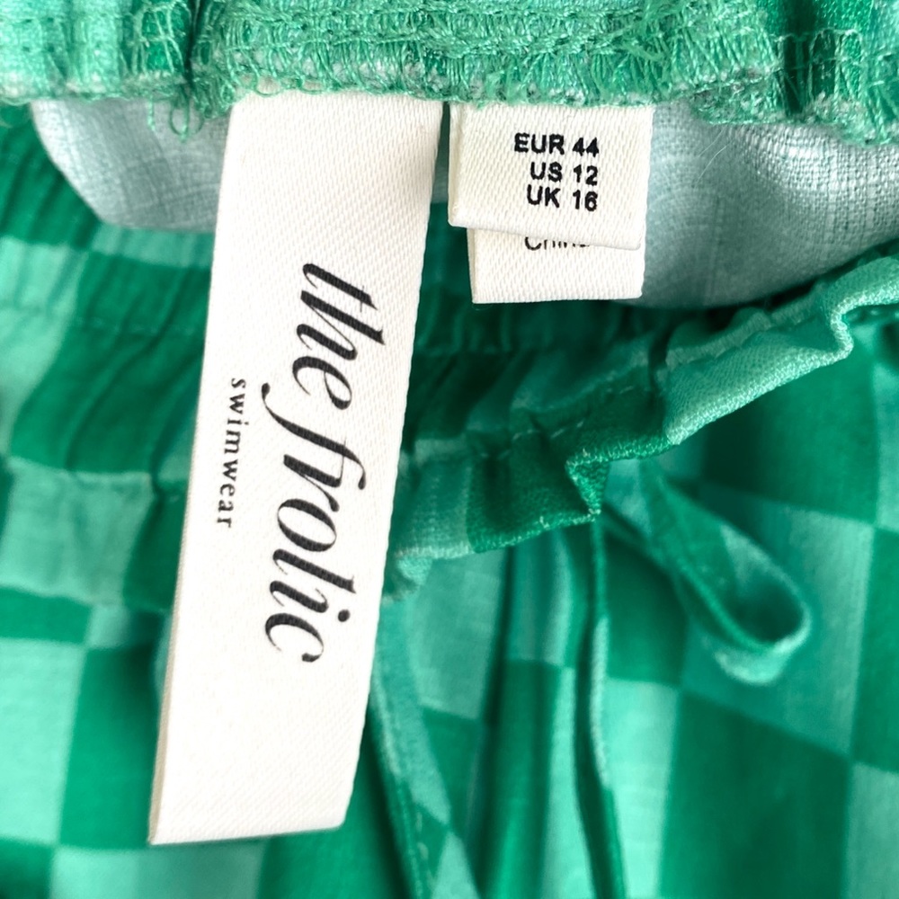 ASOS Green Checkerboard Drawstring Shorts - Picture 5 of 8